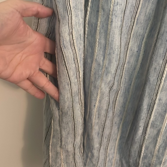 Madewell Sleeveless Yoked Mini Dress Stripe Light Blue Baby Doll Dress XXS - Picture 8 of 11